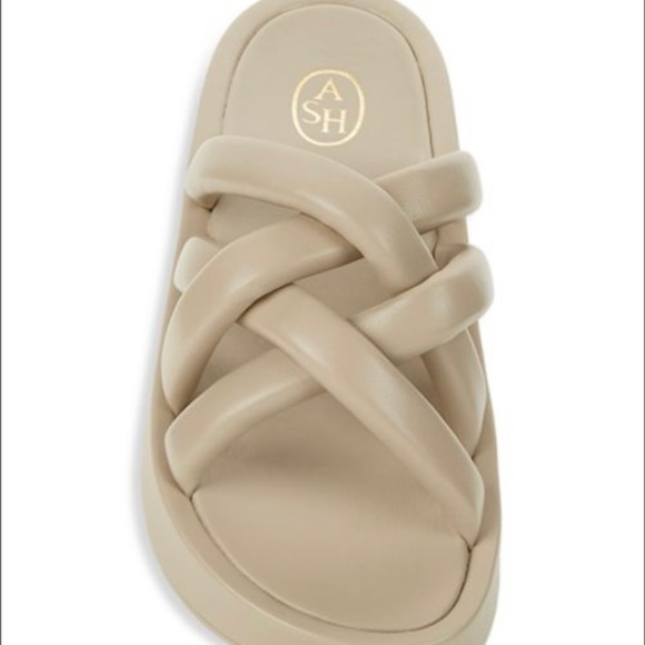 ASH crisscross leather platform slides. Worn only once. Sold out everywhere! - Picture 6 of 8